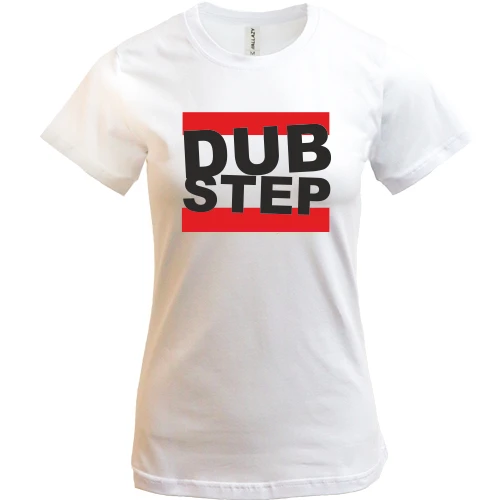 Жіноча футболка, Білий, Dub step (напис)
