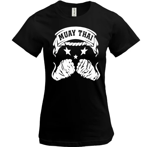 Женская футболка, Черный, Muay Thai (Hands)