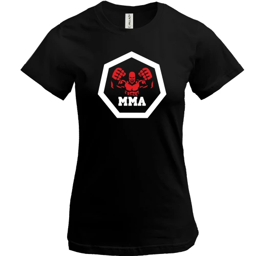 Женская футболка, Черный, MMA (Знак)