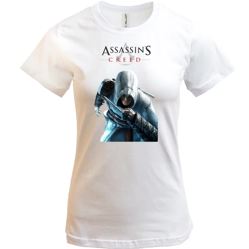 Женская футболка, Белый, Assassin’s Альтаир