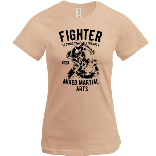 Женская футболка, Белый, Fighter Mixed Martial