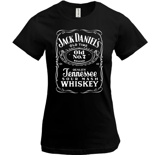 Женская футболка, Черный, Jack Daniels (glow)
