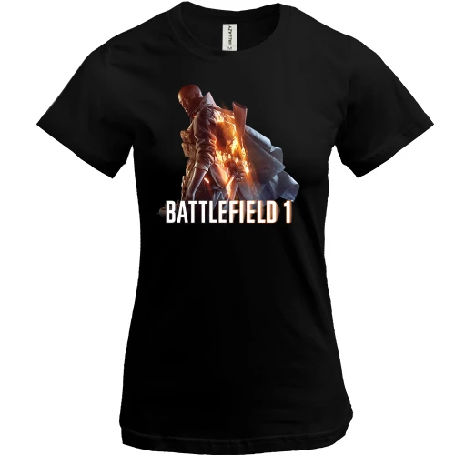 Жіноча футболка, Чорний, Battlefield 1