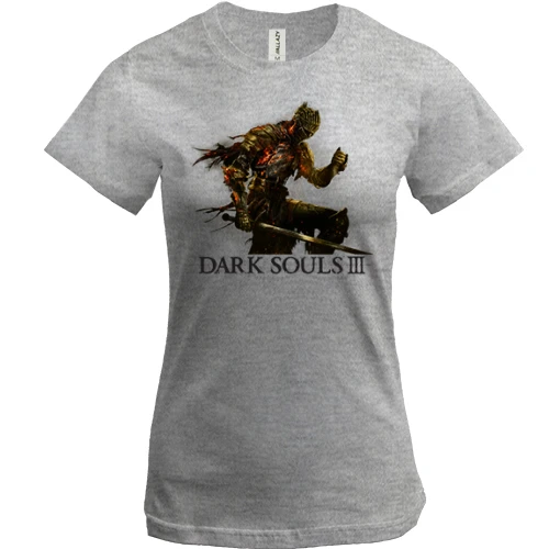 Женская футболка, Серый меланж, Dark Souls 3