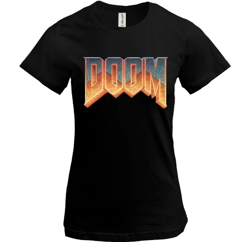 Женская футболка, Черный, DOOM