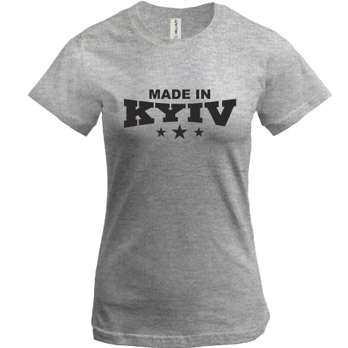 Женская футболка, серый меланж, Made in Kyiv