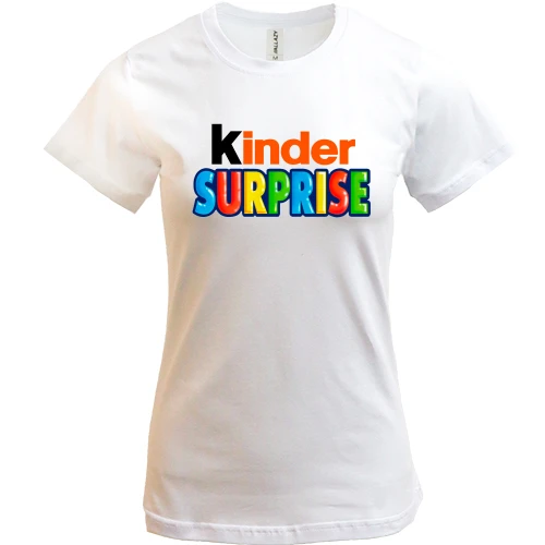 Женская футболка, Белый, Kinder Surprise