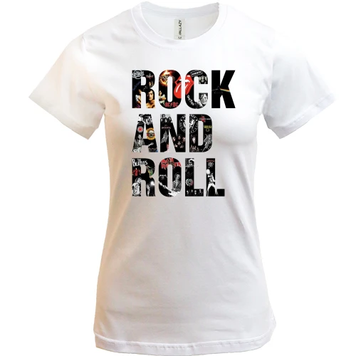 Женская футболка Rock And Roll (Рок группы)