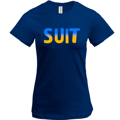 Женская футболка Suit (желто-голубой)