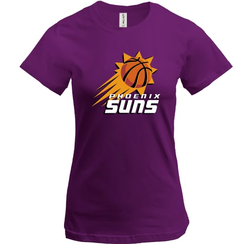 Жіноча футболка, Фіолетовий, з емблемою Phoenix Suns у вигляді сонця