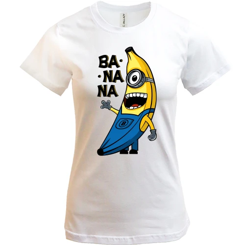 Женская футболка с миньоном Ba na na