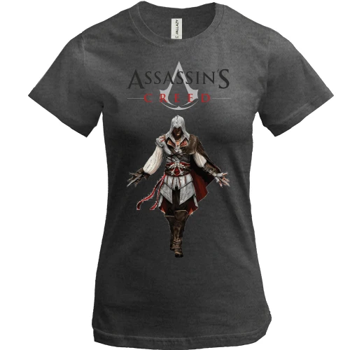Женская футболка, Серый меланж, Assassin's Creed (3)