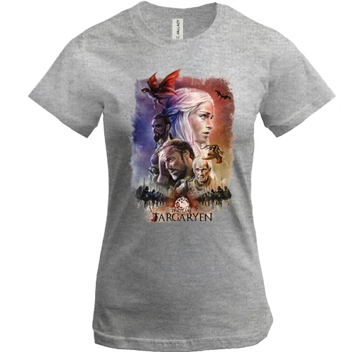Жіноча футболка, Сірий меланж, Targaryen Team