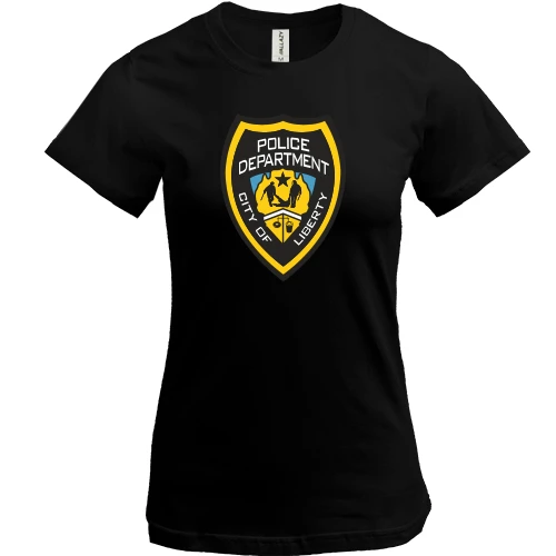 Женская футболка, Черный, Police Department