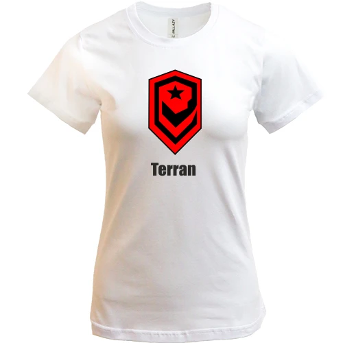 Женская футболка, Белый, Starcraft Terran