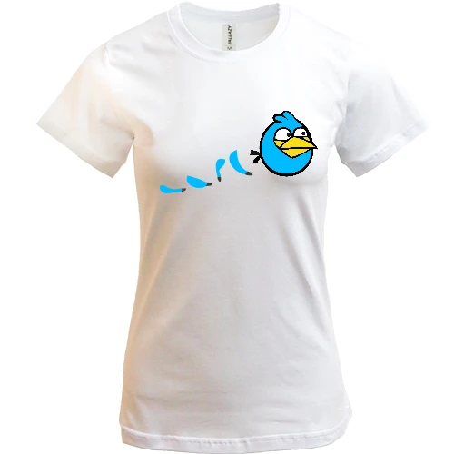 Жіноча футболка, Білий, Blue bird
