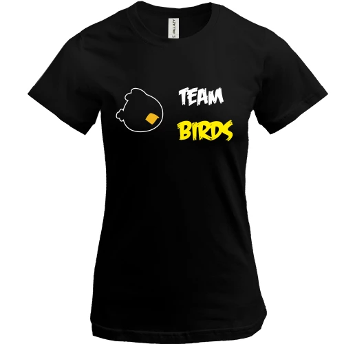 Жіноча футболка, Чорний, Team birds