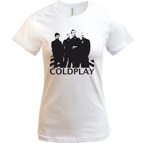 Женская футболка, Белый, Coldplay