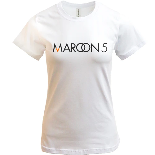Женская футболка, Белый, Maroon 5