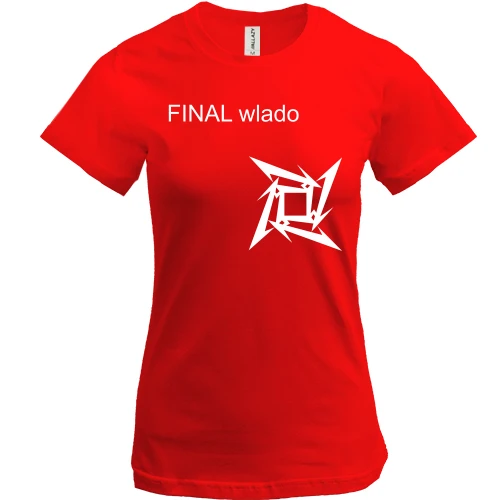 Женская футболка, Красный, Metallica ninja star