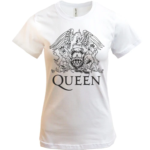 Женская футболка, Белый, Queen