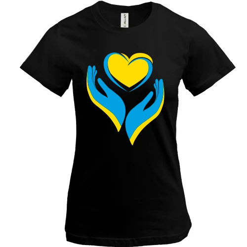 Жіноча футболка Ukraine heart