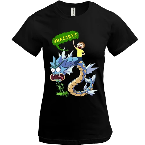 Женская футболка Рик и Морти - Dracarys