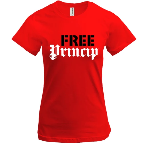 Женская футболка, Желтый, Free Princip