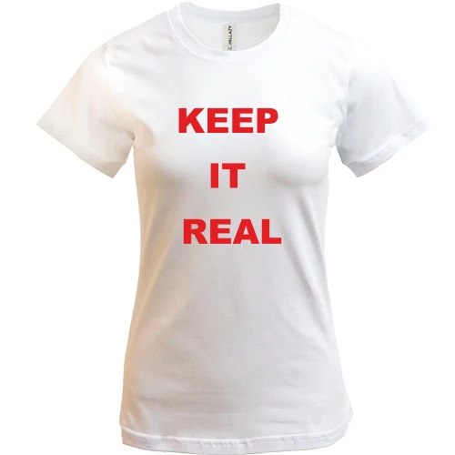 Женская футболка, Синий, Keep It Real
