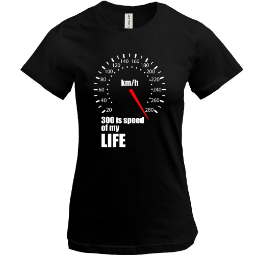Женская футболка 300 km/h