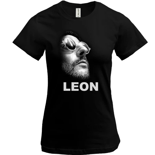 Женская футболка, Черный, Leon