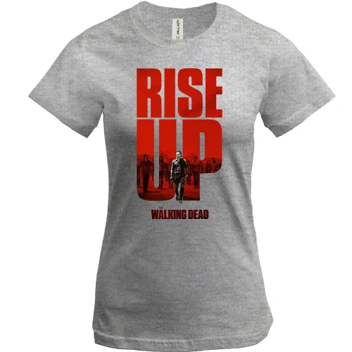 Женская футболка, Серый меланж, The Walking Dead - Rise Up