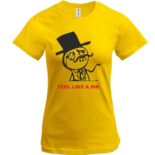 Женская футболка, желтый, Feel Like a Sir 2
