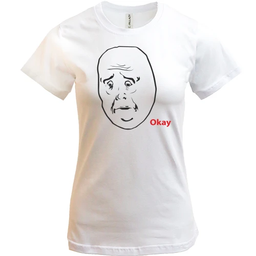 Женская футболка, Белый, Okay Guy 2