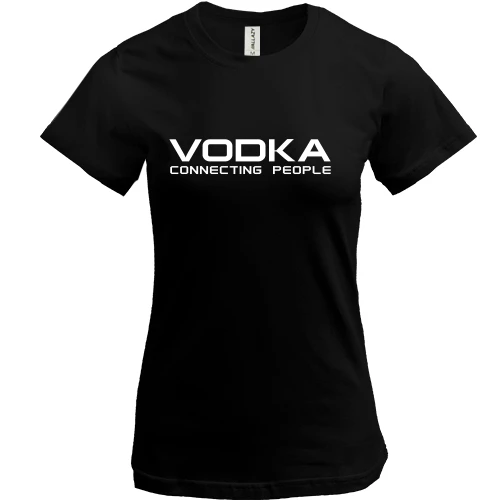 Женская футболка Vodka connecting people 2