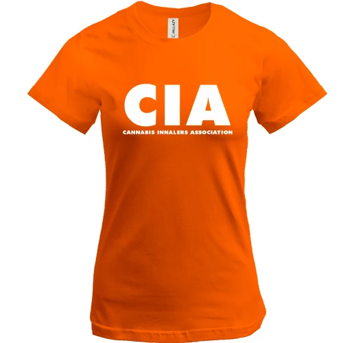 Женская футболка, Оранжевый, CIA