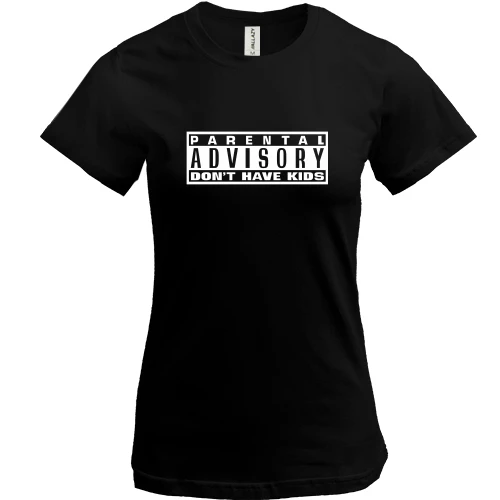 Жіноча футболка, Чорний, Parental Advisory