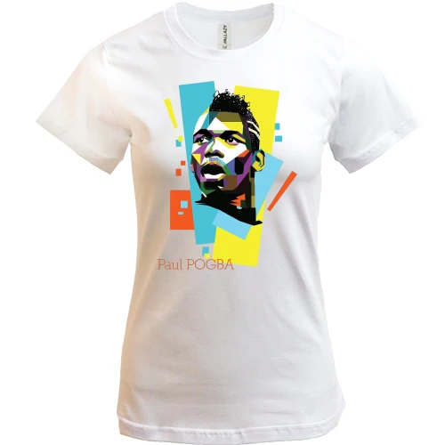 Жіноча футболка, Білий, із Paul Pogba (Поль Погба)