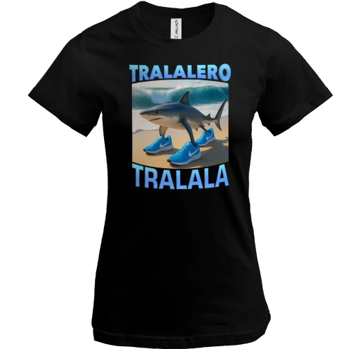 Женская футболка, Черный, Tralaleo Tralala