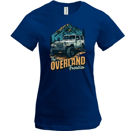Женская футболка, Синий, The Overland frontier
