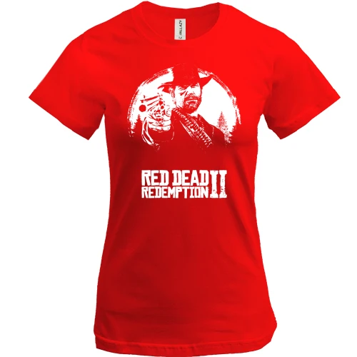 Жіноча футболка, Червоний, Red Dead Redemption 2 АРТ