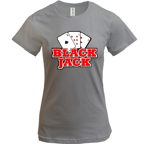 Женская футболка, Синий, Black Jack