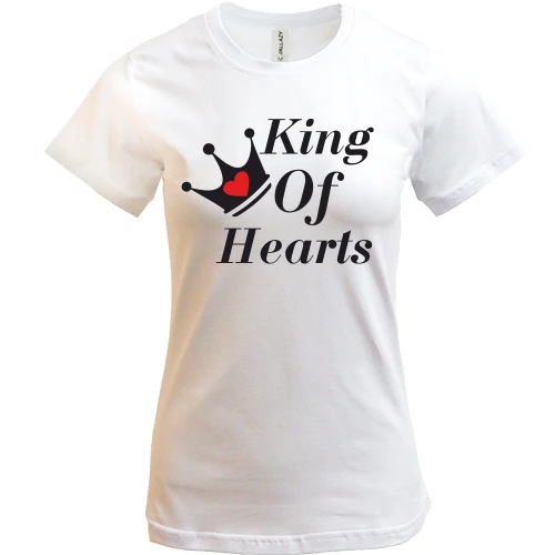 Женская футболка, Белый, Queen of Hearts