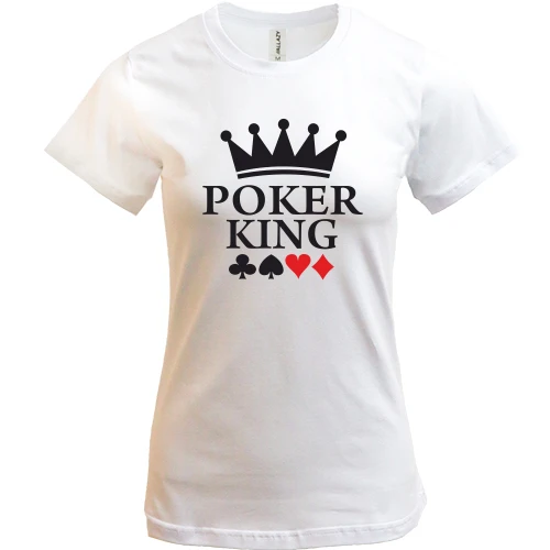 Женская футболка, Белый, Poker King