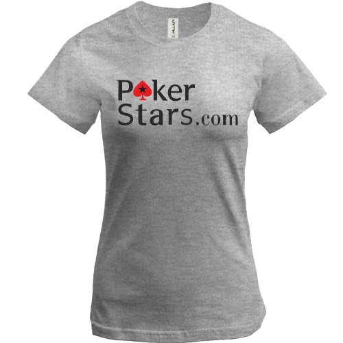 Женская футболка, Серый меланж, Poker Stars.com