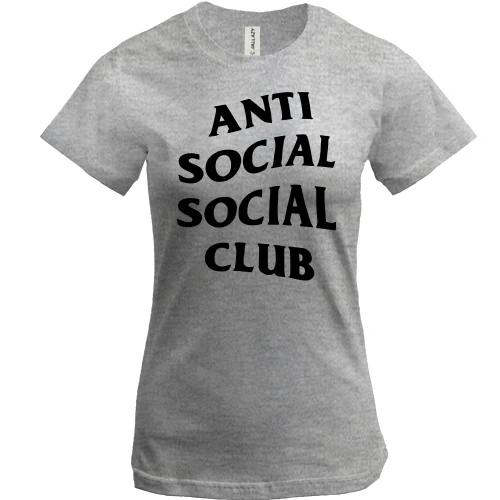 Женская футболка, Серый меланж, Anti Social Social Club