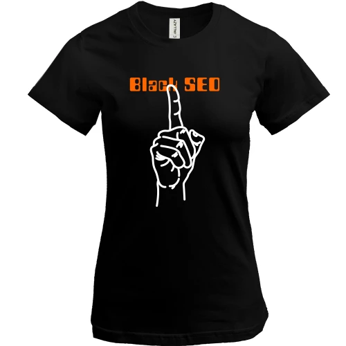 Женская футболка, Черный, Black SEO