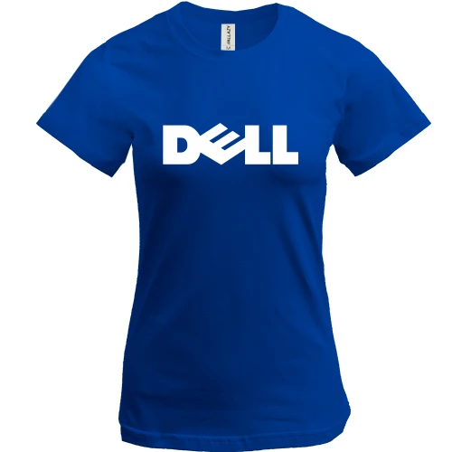 Жіноча футболка, Синій, DELL