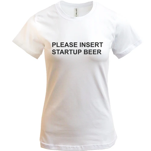 Женская футболка Insert Beer