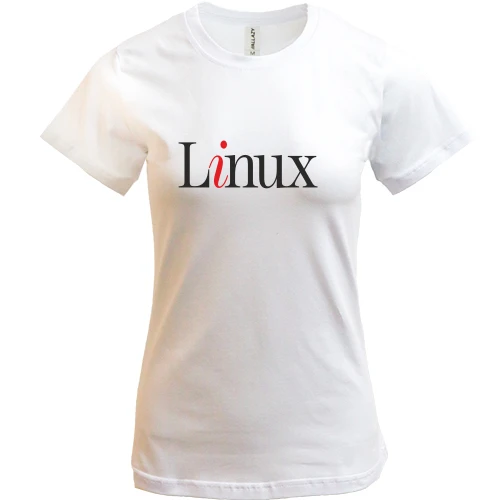 Женская футболка, Белый, Linux